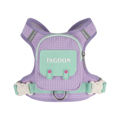 Backpack harness for dogs with leash