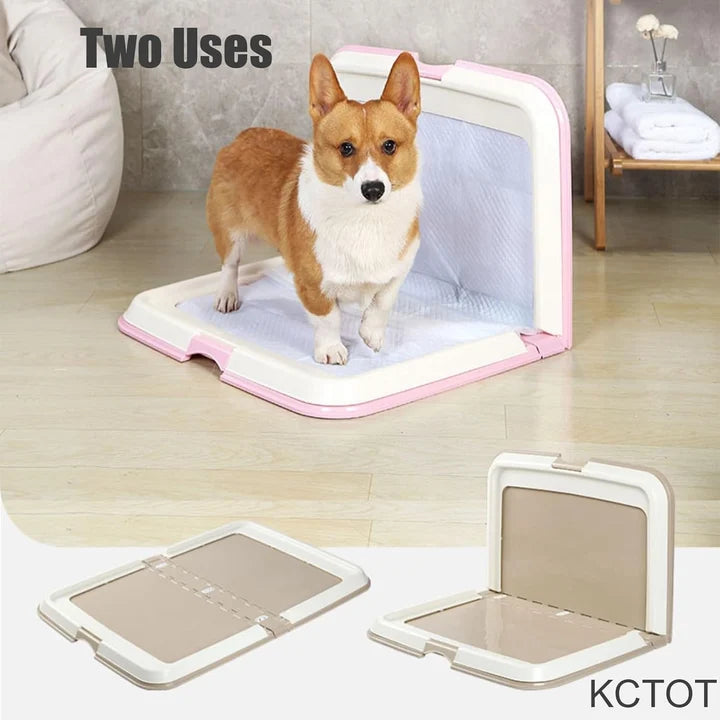 Foldable double dog toilet