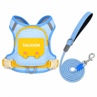 Backpack harness for dogs with lead