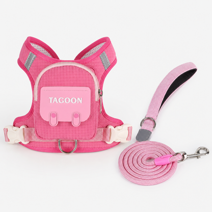 Backpack harness for dogs with lead