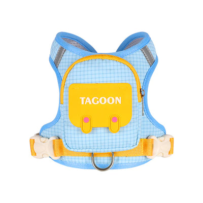 Backpack harness for dogs with leash