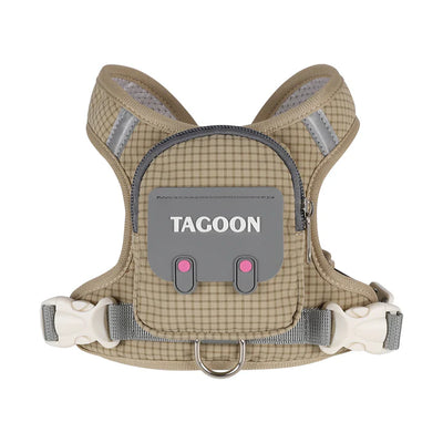 Backpack harness for dogs with leash