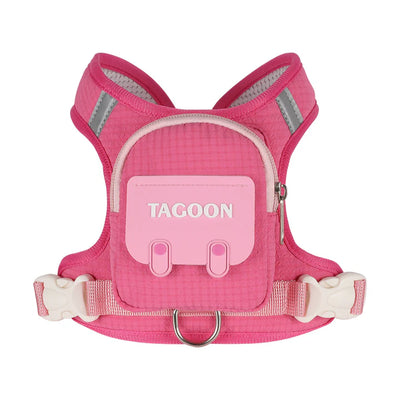 Backpack harness for dogs with leash